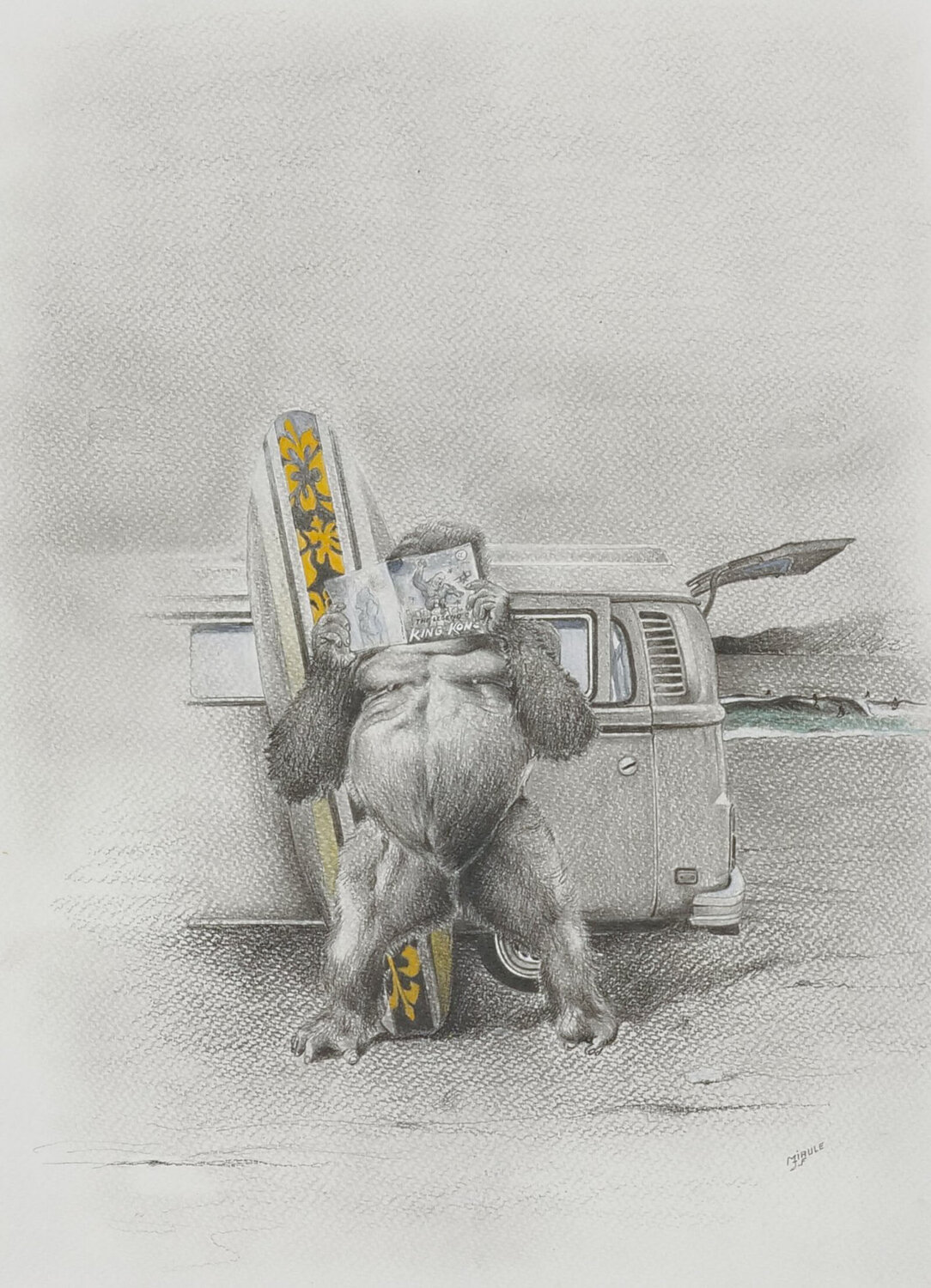 Limited Print Edition "King Kool 58" Jean-Francois Miaule Disegno in vendita