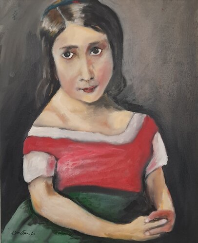 Ritratto di bambina immaginaria von Enzo Martano, Malerei kaufen auf Singulart