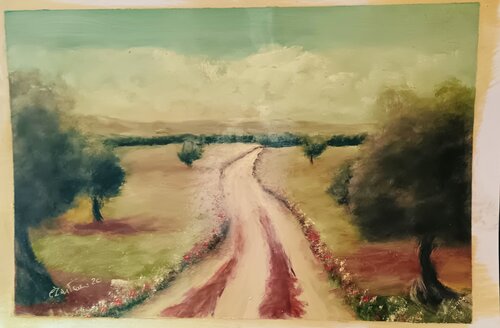 Nei campi di Enzo Martano, Pittura in vendita su Singulart