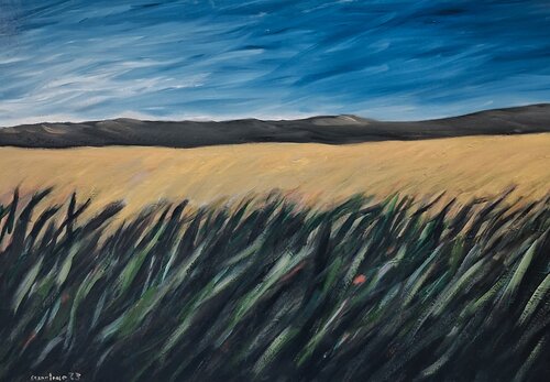 Sotto il cielo d'estate-Paesaggio espressionista par Enzo Martano, Peinture en vente sur Singulart