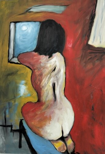 Volgendo le spalle al mondo de Enzo Martano, Pintura a la venta en Singulart