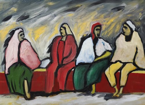 Dialoghi di sguardo von Enzo Martano, Malerei kaufen auf Singulart