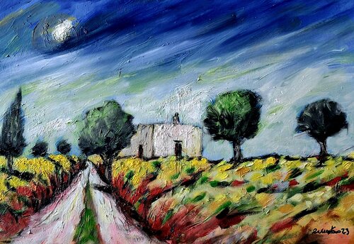 Casale solitario di Enzo Martano, Pittura in vendita su Singulart