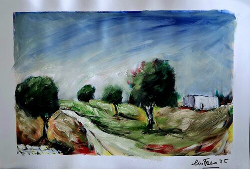 Terre di vento e luce di Enzo Martano, Pittura in vendita su Singulart