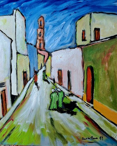 Prospettiva urbana – Espressionismo contemporaneo par Enzo Martano, Peinture en vente sur Singulart