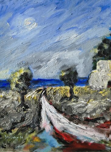 Traduci nel blu van Enzo Martano, Schilderij te koop op Singulart