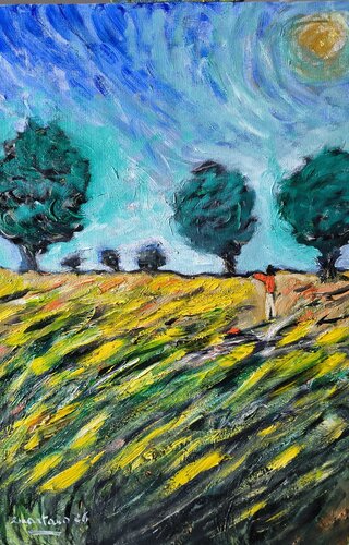 Sotto il sole sovrano di Enzo Martano, Pittura in vendita su Singulart