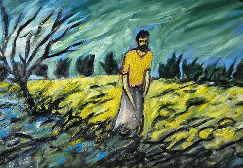 Radici nella terra del sole by Enzo Martano, Painting for Sale on Singulart