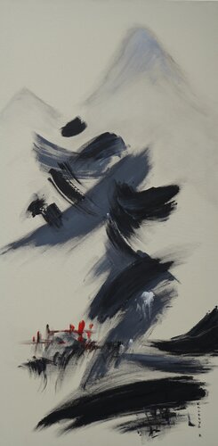 Sous les branches ouvertes / La sérénité / Nous comble de ses charmes / Japon van Kaithya Huc, Schilderij te koop op Singulart