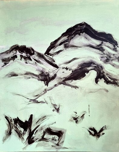 Irison se moque / Touraco l'ignore / Murmures tropicaux di Kaithya Huc, Pittura in vendita su Singulart