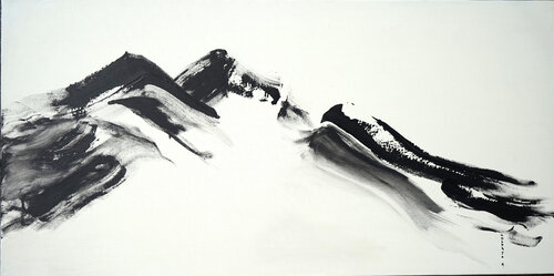 Léger et caressant / Tu ris / En me parcourant van Kaithya Huc, Schilderij te koop op Singulart