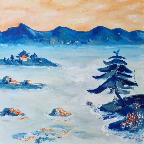 Le paysage se déverse / De souffle et d'eau / Entre lacs et montagnes Kaithya Huc