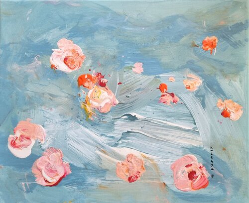 Au loin chante l'abeille / Coquine s'envole / Avide de liberté von Kaithya Huc, Malerei kaufen auf Singulart