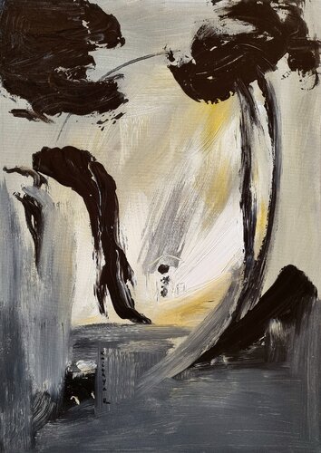 Enjoués, ils pépient / Odeur de pin  / La solitude est un mythe van Kaithya Huc, Schilderij te koop op Singulart