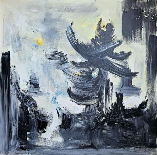 Comme un orage d'hiver/ Écumer sa peine / Parti ! Mais pour la lumière van Kaithya Huc, Schilderij te koop op Singulart