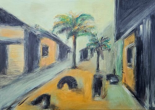 Au chant du coq et des oiseaux matinaux von Kaithya Huc, Malerei kaufen auf Singulart