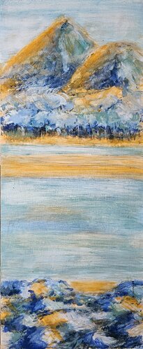 Méditation matinale / D'une rive à l'autre / Enjoué chant du rossignol van Kaithya Huc, Schilderij te koop op Singulart