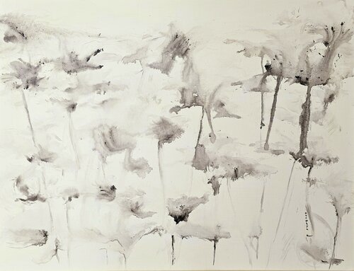 Exubérance végétale / Sauvage et libre / Jeu avec le vent taquin van Kaithya Huc, Schilderij te koop op Singulart