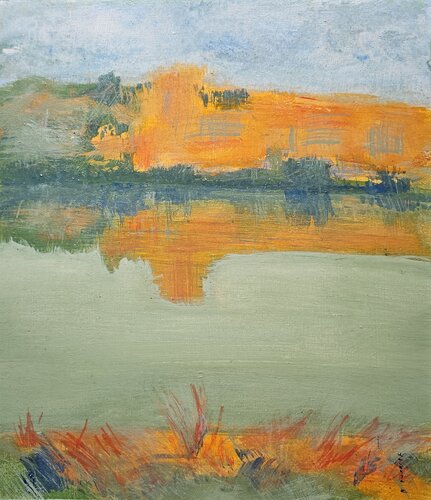Au bord de la rivière / Calme et volupté / Les merles m'accompagnent von Kaithya Huc, Malerei kaufen auf Singulart