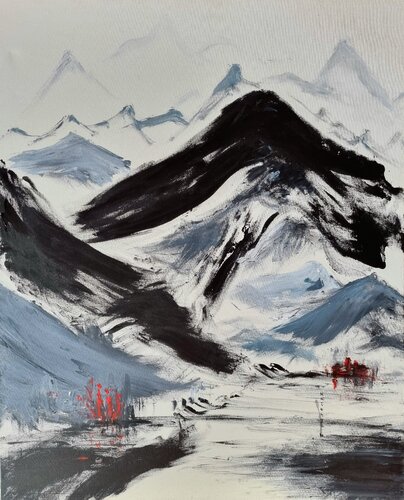 Une brise légère / Caresse ma joue / Le clapotis me berce par Kaithya Huc, Peinture en vente sur Singulart