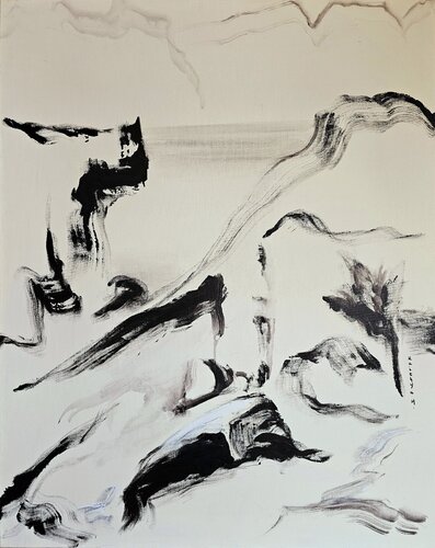 Au son du pas des chevaux / Je pense toujours à toi / Canyons doux et sauvages van Kaithya Huc, Schilderij te koop op Singulart