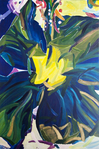 Blue Gebiscus di Svetlana Saratova, Pittura in vendita su Singulart