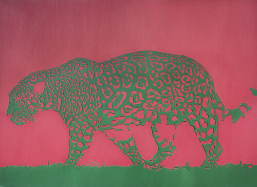 Leopard from grass by Svetlana Saratova, Painting for Sale on Singulart