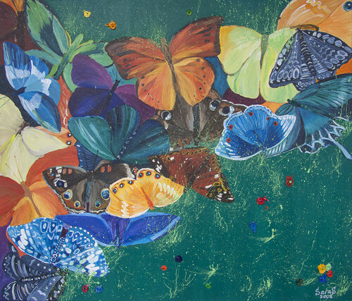 Colorful butterfly di Svetlana Saratova, Pittura in vendita su Singulart