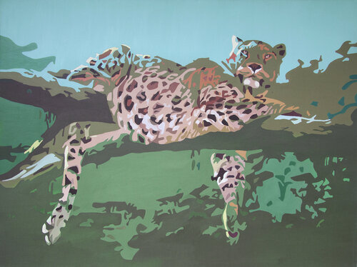 Leopard on vacation von Svetlana Saratova, Malerei kaufen auf Singulart