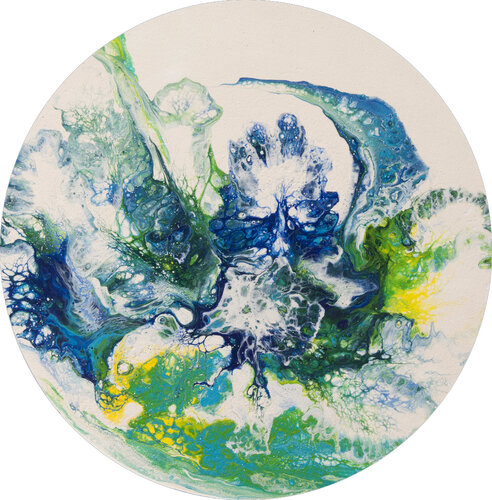 Abstract blue wave 1 by Svetlana Saratova, Painting for Sale on Singulart