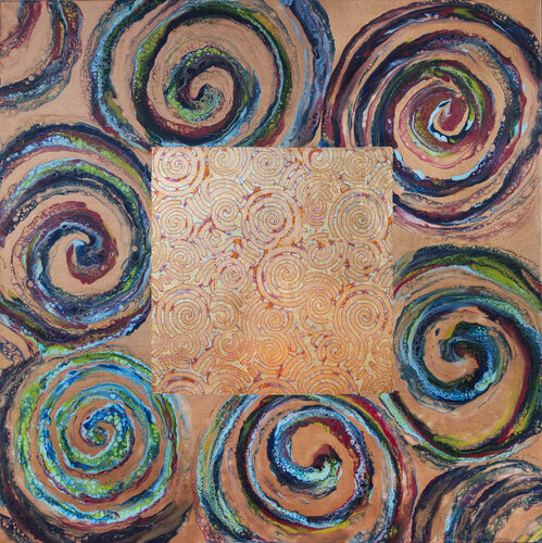 Square in square 6 by Svetlana Saratova, Painting for Sale on Singulart