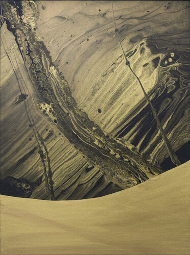 Black gold abstraction di Svetlana Saratova, Pittura in vendita su Singulart
