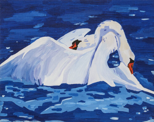 Swan loyalty von Svetlana Saratova, Malerei kaufen auf Singulart