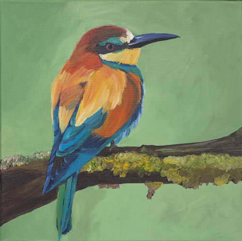 Colored bird von Svetlana Saratova, Malerei kaufen auf Singulart