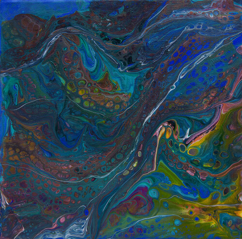 Blue spill, abstraction Svetlana Saratova