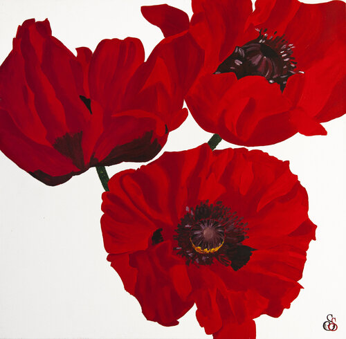 Red poppies van Svetlana Saratova, Schilderij te koop op Singulart