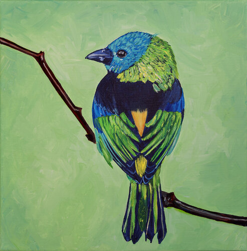 Blue bird. von Svetlana Saratova, Malerei kaufen auf Singulart