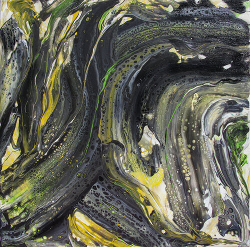 Yellow and black 2. Abstraction. di Svetlana Saratova, Pittura in vendita su Singulart