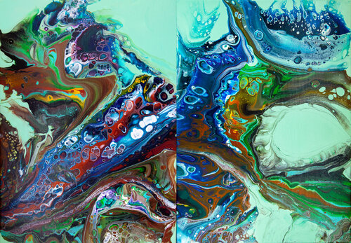 Expression, abstraction. Diptich Svetlana Saratova