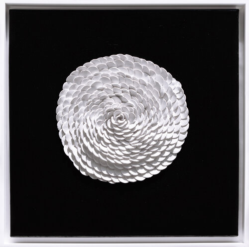 White flower on a black background. von Svetlana Saratova, Malerei kaufen auf Singulart