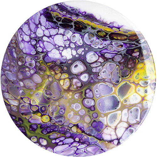Lilac-yellow circles. 3 de Svetlana Saratova, Otros medios a la venta en Singulart