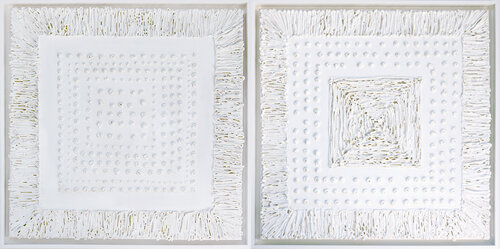 White Harmony. Diptych, abstraction. Svetlana Saratova