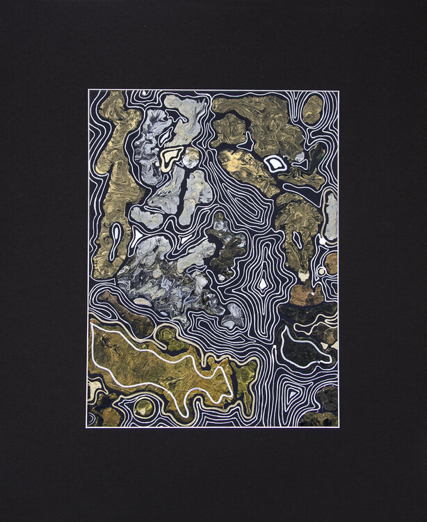 Collage. Metamorphoses 2. Black-white-gold. Svetlana Saratova