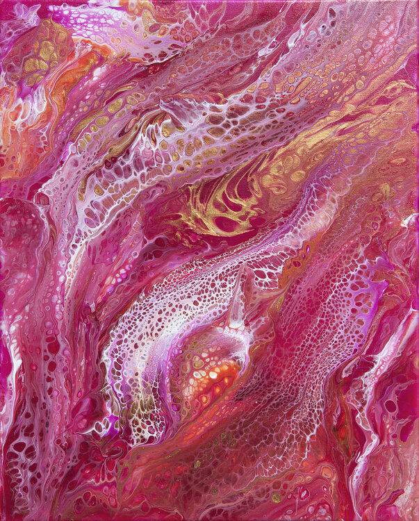 Gold in magenta. Abstraction Svetlana Saratova
