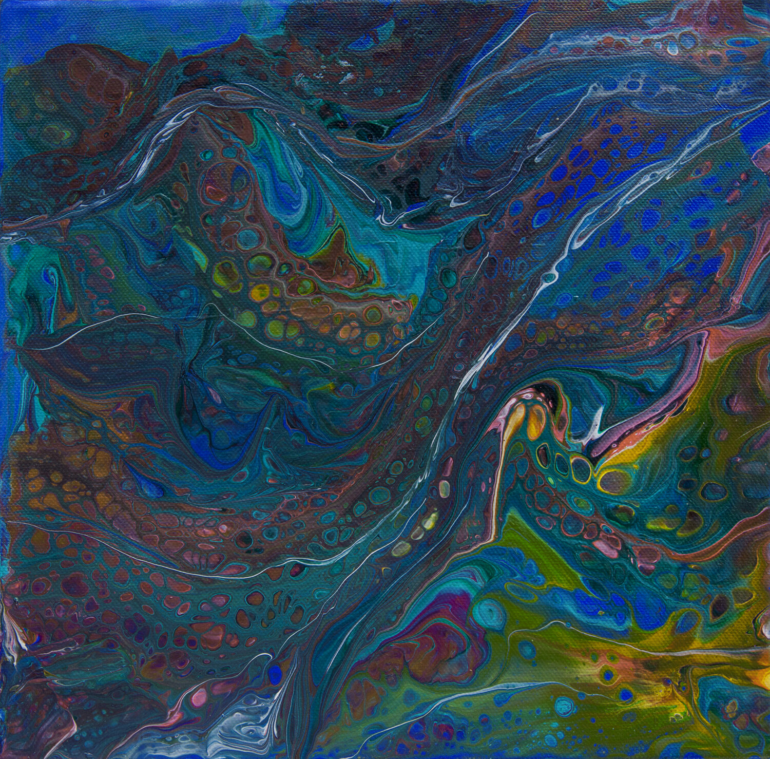 Blue spill, abstraction Svetlana Saratova