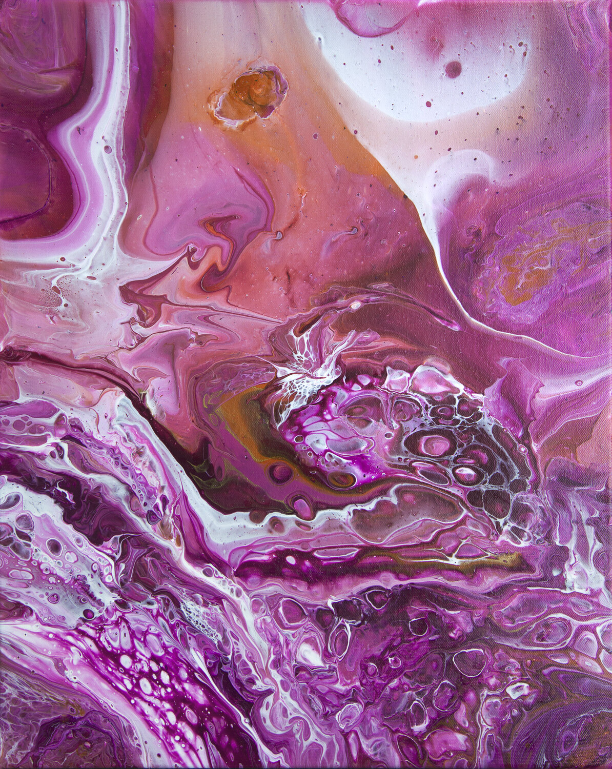 Magenta pink abstraction. Svetlana Saratova Originalgemälde zu verkaufen