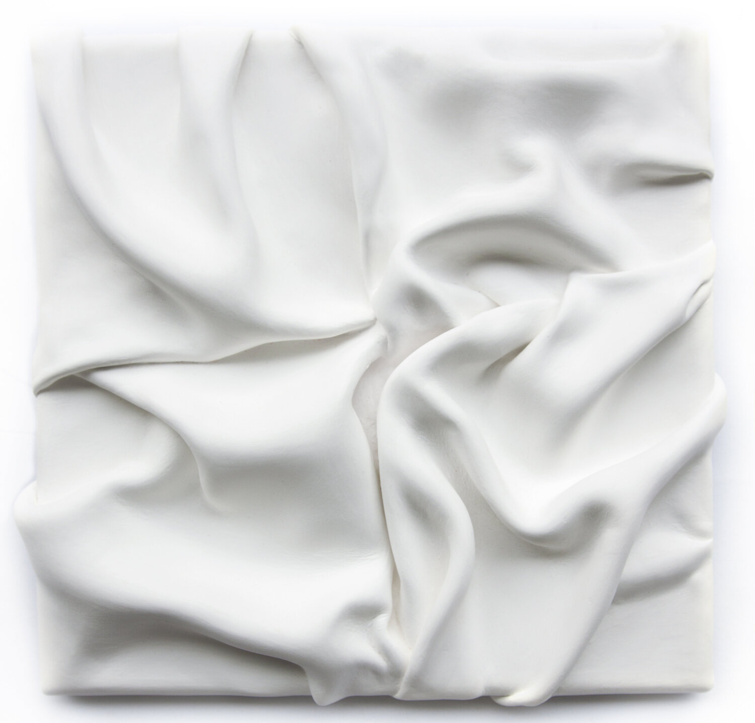 White folds 1. 3D abstraction. Svetlana Saratova Originalgemälde zu verkaufen