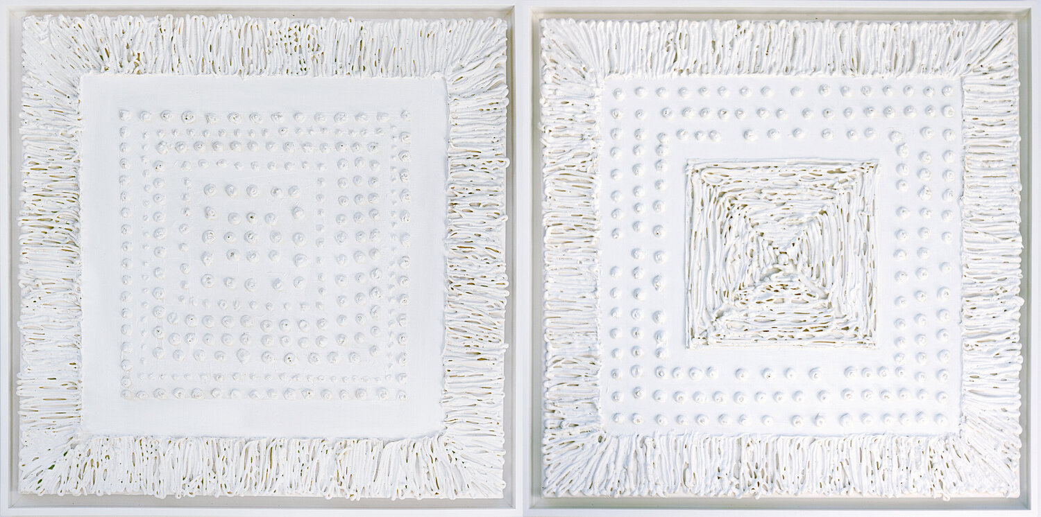 White Harmony. Diptych, abstraction. Svetlana Saratova