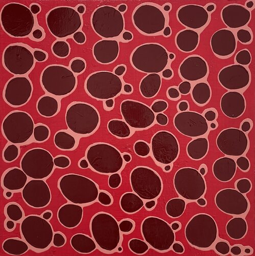 YING YANG: Red, Light Flesh Pink & Maroon Pablo Contrisciani