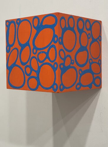 YING YANG  Orange & Blue (Square Box) van Pablo Contrisciani, Schilderij te koop op Singulart